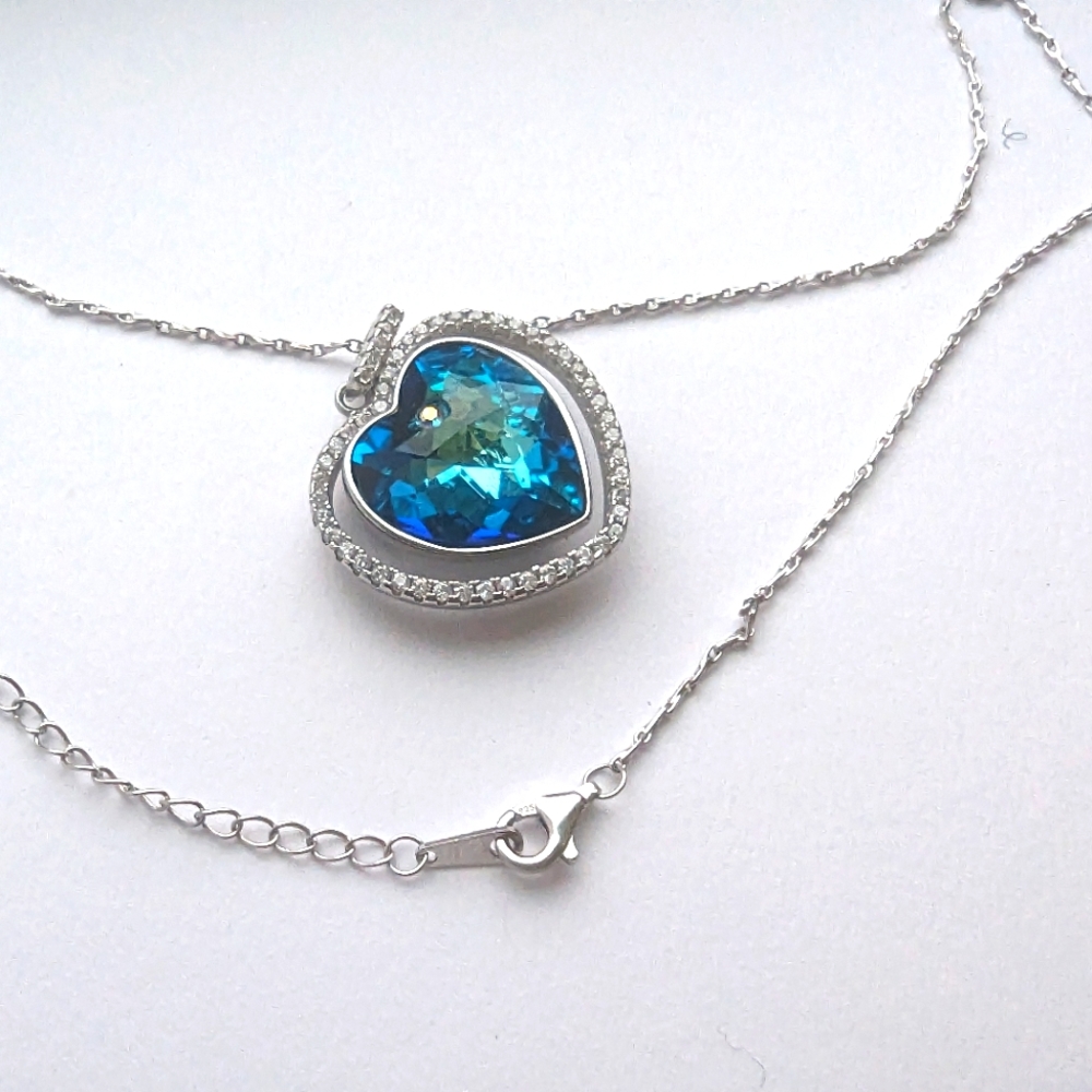 Blue heart Necklace